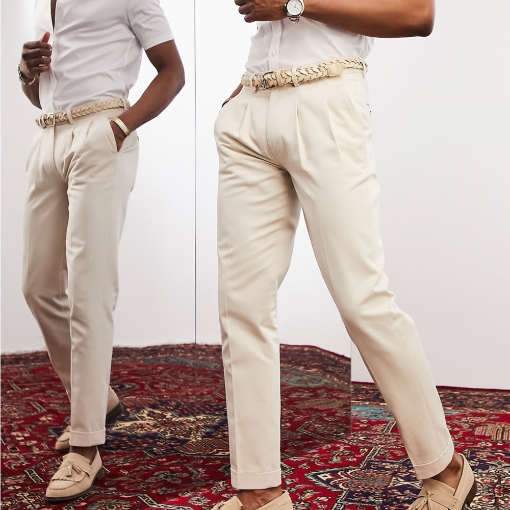 NWT Noak Slim Cotton Rich Twill Chino Trousers Beige
W36 L32 - Picture 3 of 4